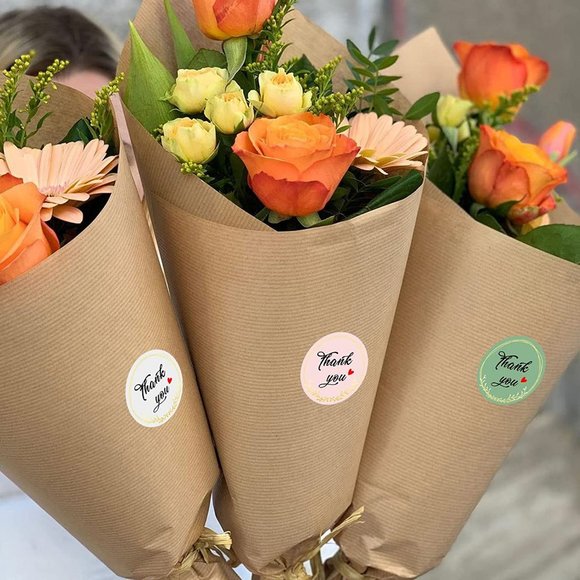 3/$15 NWT 50 ct Thank You Round Labels 1.5" Office Mail STICKERS SHIP MAIL - Picture 5 of 6